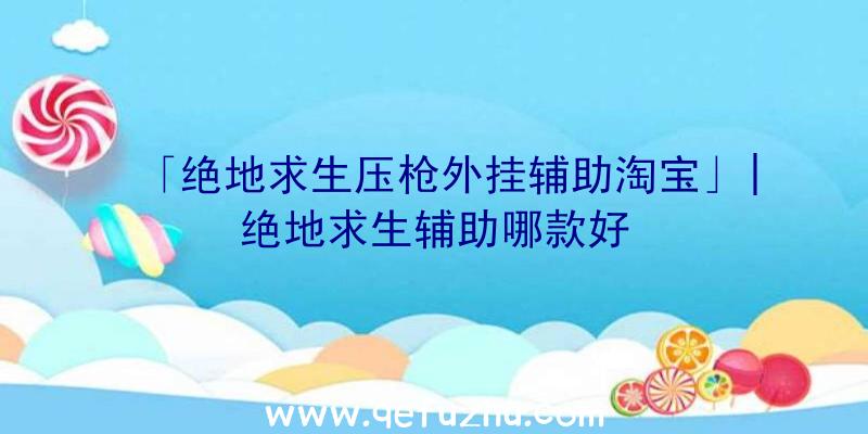 「绝地求生压枪外挂辅助淘宝」|绝地求生辅助哪款好
